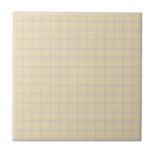 Beige & Lilac Checkered Pattern Retro Minimalistis Fliese