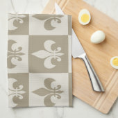 Beige Lilie Küchentuch (Viertel Falte)
