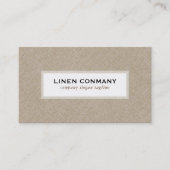 Beige Linen Burlap Textur Weißer Hintergrund Visitenkarte (Vorderseite)