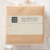 Beige Linen Creme Texture Einfache Elegante Monogr (Insitu)