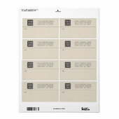 Beige Linen Creme Texture Einfache Elegante Monogr (Vorne)
