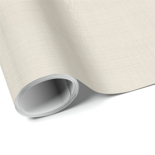 Beige Linen Creme Texture Simple Elegant Geschenkpapier (Rolleneckpunkt)