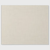 Beige Linen Creme Texture Simple Elegant Geschenkpapier (Flach)