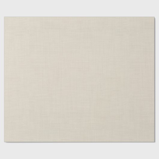Beige Linen Creme Texture Simple Elegant Geschenkpapier (Flach)