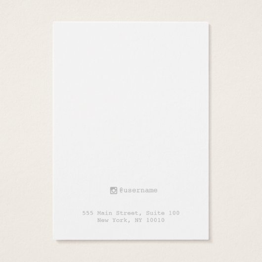 Beige Linen Earring Juwelier Display Card (Rückseite)