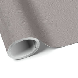 Beige Linen Eisen Textur Einfache elegante Monogra Geschenkpapier