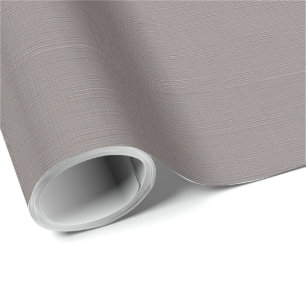 Beige Linen Eisen Textur Einfache elegante Monogra Geschenkpapier