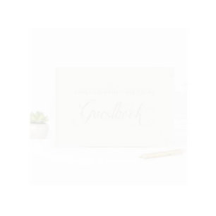 Beige Linen Gold Guestbook Script Typografie Gästebuch