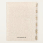 Beige Linen Texture & Gold Justice Scale Planer (Rückseite)