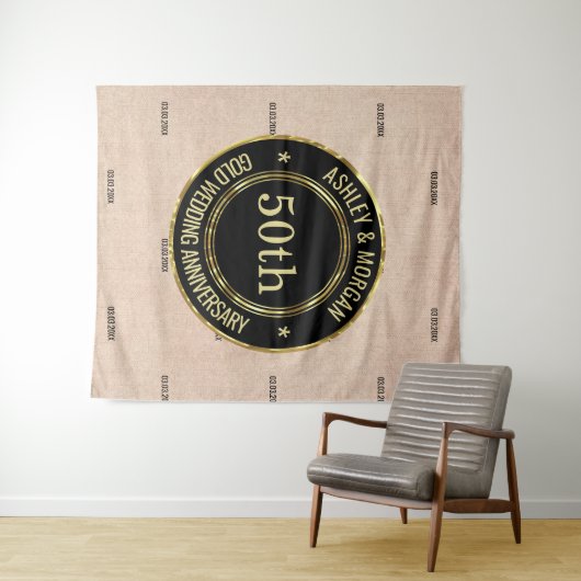 Beige Linen Wandteppich (Beispiel (Horizontal))