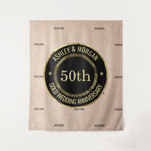 Beige Linen Wandteppich (Vorderseite)