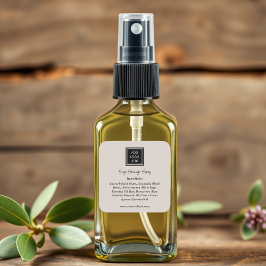 Beige | Logo-Produktkennzeichnungen Quadratischer Aufkleber