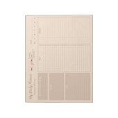 Beige Logokombination Personalisierter, nicht aktu Notizblock (Rotiert)