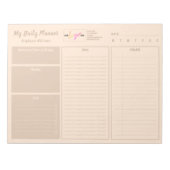 Beige Logokombination Personalisierter, nicht aktu Notizblock (Vorderseite)