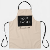 Beige Logos für moderne Berufliche Unternehmen Schürze (Vorderseite)