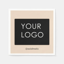 Beige Logos für moderne Berufliche Unternehmen Serviette