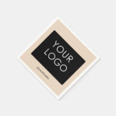 Beige Logos für moderne Berufliche Unternehmen Serviette (Ecke)