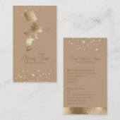 Beige Lux Tanning Spray Sparkle Gold Visitenkarte (Vorne/Hinten)