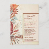 beige Makrame-Hochzeit Begleitkarte (Vorderseite)