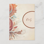 beige Makrame-Hochzeit Begleitkarte (Rückseite)