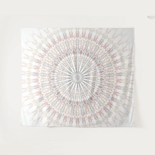Beige Mandala Wandteppich (Vorderseite (Horizontal))