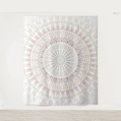 Beige Mandala Wandteppich (Vorderseite)