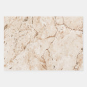Beige Marble Geschenkpapier Set (Vorderseite)