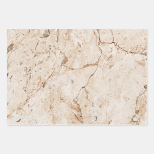 Beige Marble Geschenkpapier Set