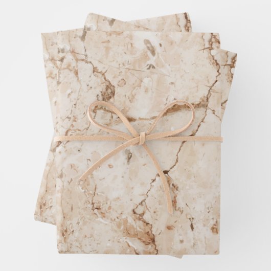 Beige Marble Geschenkpapier Set (Beispiel)