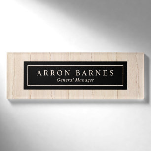 Beige Marble Mitarbeiter Magnetname Tag Namenschild