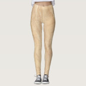 Beige Marble Stone Leggings (Vorderseite)