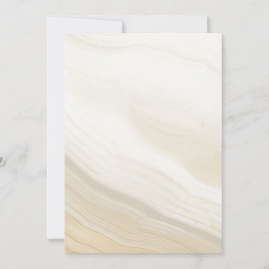 Beige Marble Stone Save The Date (Rückseite)