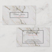 Beige Marble Stone Visitenkarte (Vorne/Hinten)