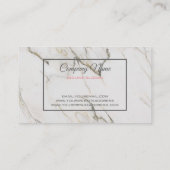 Beige Marble Stone Visitenkarte (Rückseite)