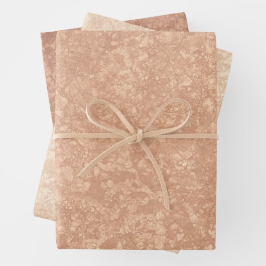 Beige Marble Terrazzo Texture Geschenkpapier Set (Beispiel)