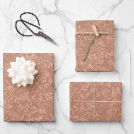 Beige Marble Terrazzo Texture Geschenkpapier Set (Vorderseite)