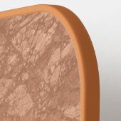 Beige Marble Terrazzo Texture Monogram Pickleball Schläger (Linke Seite)