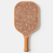 Beige Marble Terrazzo Texture Monogram Pickleball Schläger (Rückseite)