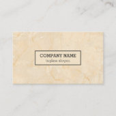 Beige Marbled QR-Code Visitenkarte (Vorderseite)