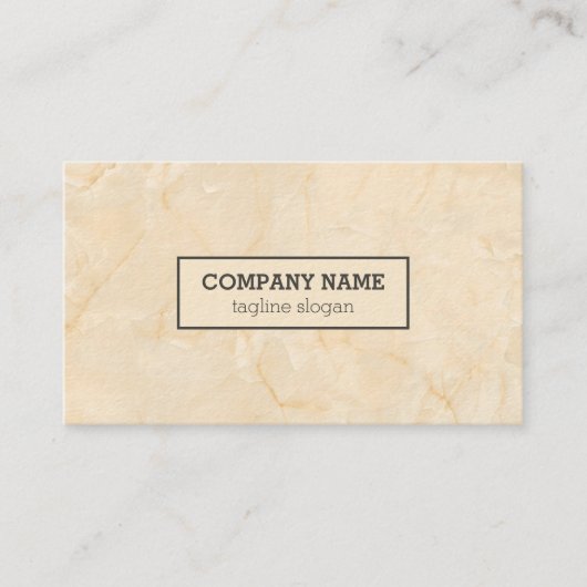 Beige Marbled QR-Code Visitenkarte (Vorderseite)