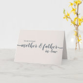 Beige Marine Minimal neue Eltern Mutter Vater Karte (Gelbe Blume)