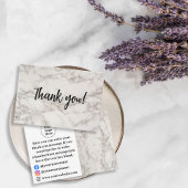 Beige Marmor Danke Karte