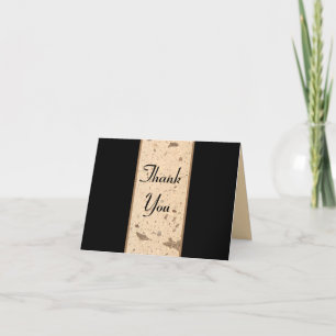 Beige Marmor Vielen Dank Note Card Dankeskarte