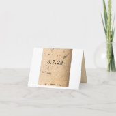 Beige Marmor Vielen Dank Note Card Dankeskarte (Rückseite)