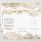 beige Marmorbroschüre (Vorne/Hinten)