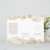 beige Marmorbroschüre (Stehend Vorderseite)