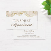 beige Marmordesign Terminierungskarte (Schreibtisch)