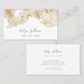 beige Marmordesignkarte Visitenkarte (Vorne/Hinten)