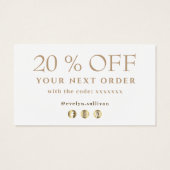 Beige Marmorgestaltung dank Discount-Karte (Rückseite)