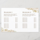 Beige Marmorgestaltung Doppelbroschüre (Rückseite)